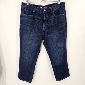 Old Navy Slouchy Straight High Rise Blue Jeans Size 16